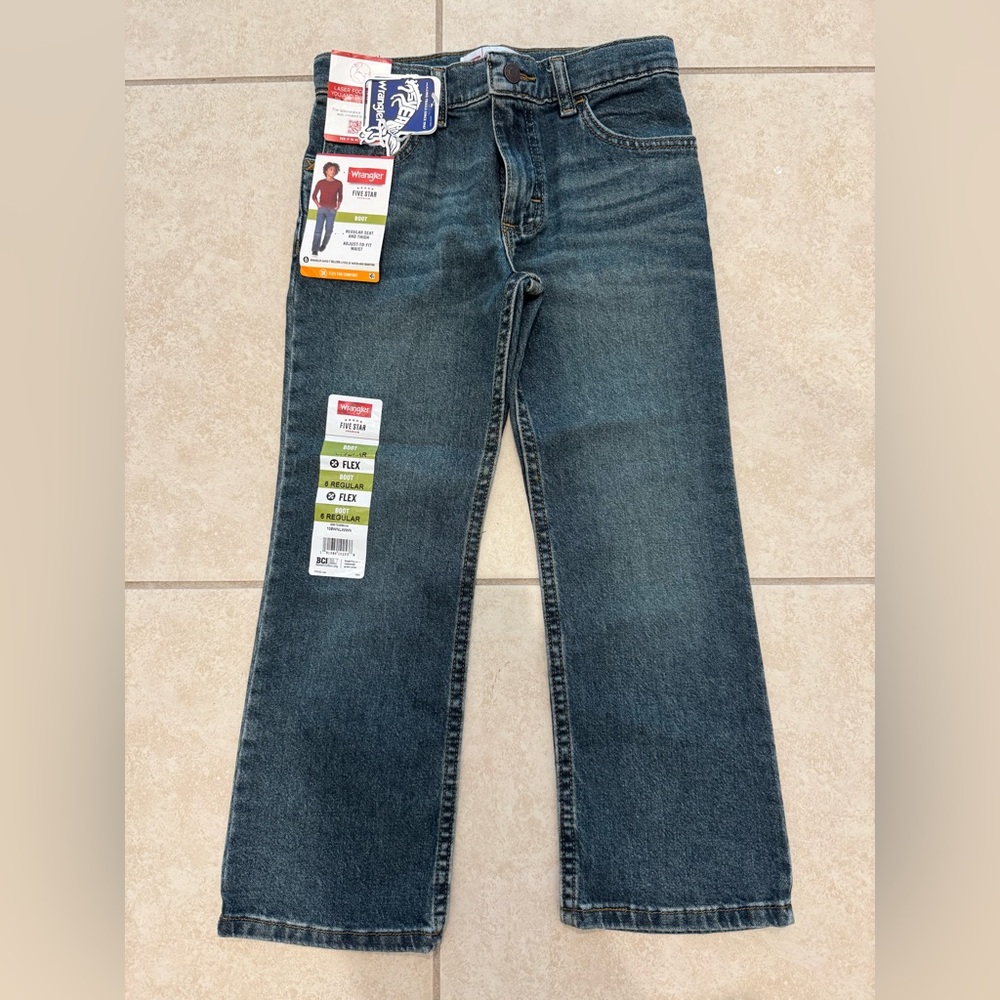 Wrangler Boys Relaxed Fit Blue Jeans 6 regular